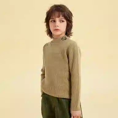 青蛙王子 时尚洋气舒适百搭长袖毛衣 中小童