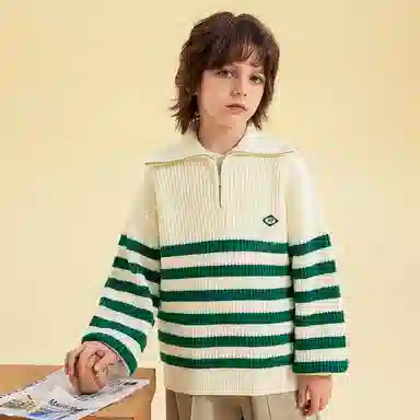 青蛙王子 翻领舒适柔软轻盈毛衣 儿童款