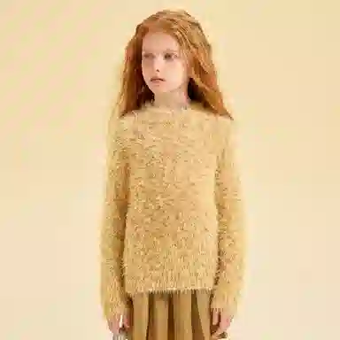 青蛙王子 时髦洋气舒适百搭圆领长袖毛衣 中小童