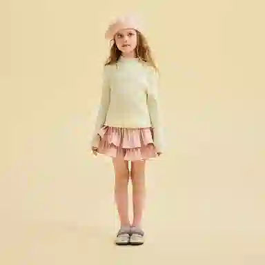 青蛙王子 纯色简约套头舒适长袖毛衣 儿童款