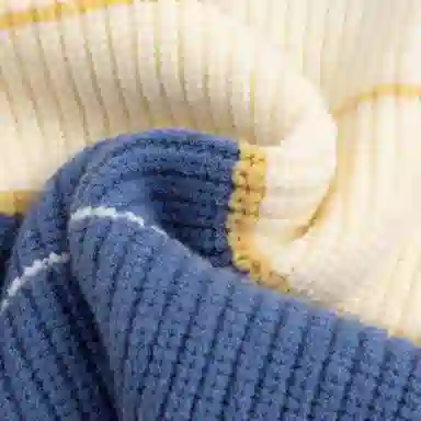 青蛙王子 时尚洋气休闲百搭条纹长袖毛衣 中小童