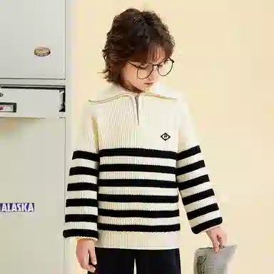 青蛙王子 翻领舒适柔软轻盈毛衣 儿童款