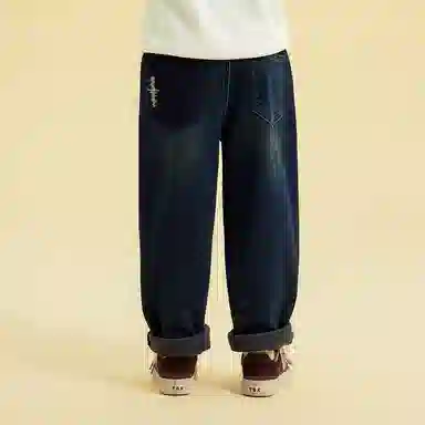 青蛙王子 复古轻盈舒适柔软牛仔裤 蓝色系 青少年