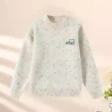 青蛙王子 缤纷薄绒系列 圆领纯色长袖毛衣 儿童款