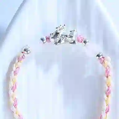 灵晔 招财貔貅 小众设计新中式招财纳福吞金兽转运浪漫#好运 织物 手绳 男女同款情侣款