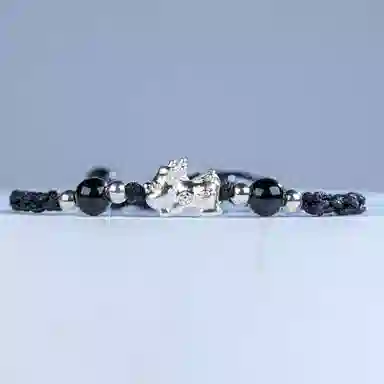 灵晔 招财貔貅 小众设计新中式招财纳福吞金兽转运浪漫#好运 织物 手绳 男女同款情侣款