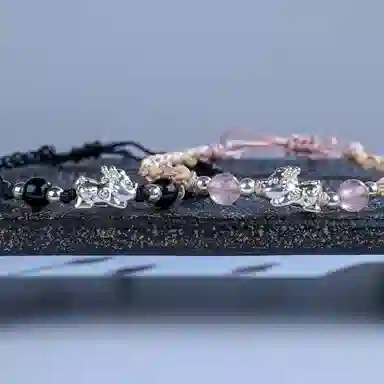 灵晔 招财貔貅 小众设计新中式招财纳福吞金兽转运浪漫#好运 织物 手绳 男女同款情侣款