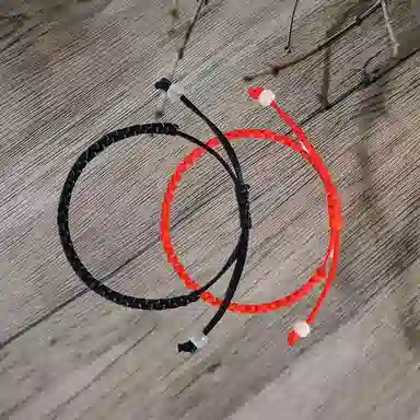 灵晔 国潮新中式小众设计简约大方百搭时尚潮流吉祥如意经典中式民族风招财纳福#平安好运 编织物 手绳 男女同款情侣款