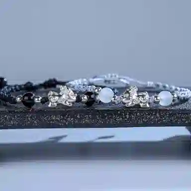 灵晔 招财貔貅 小众设计新中式招财纳福吞金兽转运浪漫#好运 织物 手绳 男女同款情侣款