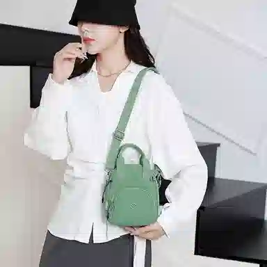 捷朗仕 设计感时尚通勤 尼龙 单肩手提包 小号 女款 多色