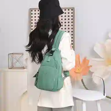 捷朗仕 多用旅行时尚百搭旅行通勤小背包潮流 尼龙布 双肩胸包 中号 女款 多色