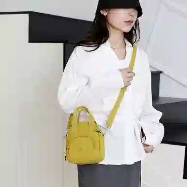 捷朗仕 设计感时尚通勤 尼龙 单肩手提包 小号 女款 多色