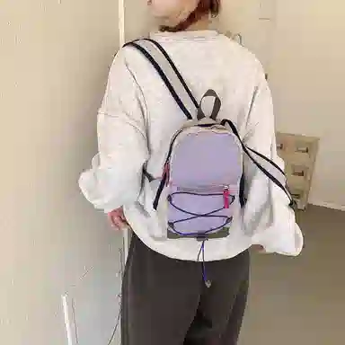 捷朗仕 休闲大容量轻便 尼龙 双肩包 常规 女款