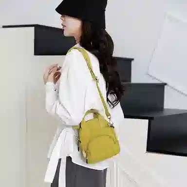 捷朗仕 设计感时尚通勤 尼龙 单肩手提包 小号 女款 多色