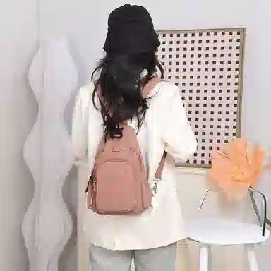 捷朗仕 多用旅行时尚百搭旅行通勤小背包潮流 尼龙布 双肩胸包 中号 女款 多色