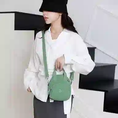 捷朗仕 设计感时尚通勤 尼龙 单肩手提包 小号 女款 多色