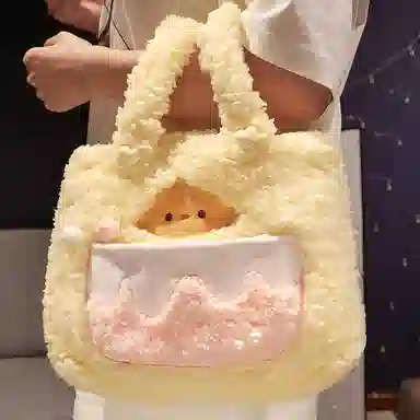 万童乐 可爱时尚百搭高级感 毛绒 手提包 女款 多色