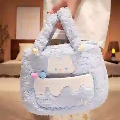 万童乐 可爱时尚百搭高级感 毛绒 手提包 女款 多色