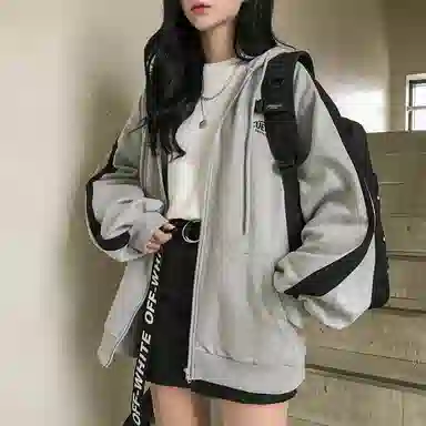 桴生 多风格融合的宽松舒适连帽通勤外套卫衣 女款