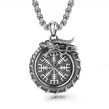 IDEAGEMER Yin Yang Dragon Necklace