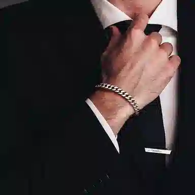 IDEAGEMER Cuban Bracelet 925 Silver