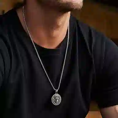 IDEAGEMER Tiger Head Necklace