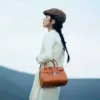 时尚百搭小众设计简约通勤 牛皮 手提包 女款 多色