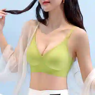 顶瓜瓜 夏季薄款小胸聚拢胸罩无痕无钢圈透气防下垂内衣文胸 女款