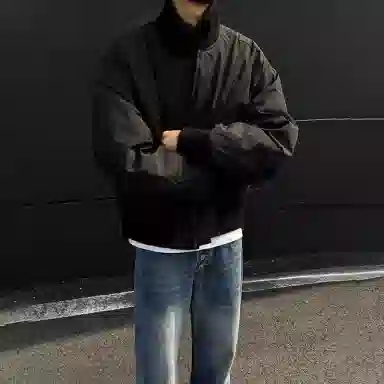 布客行 美式高街老钱风复古百搭飞行员教练立领短款宽松保暖防风防水潮流外套夹克 男女同款