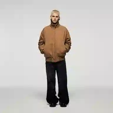 布客行 美式高街老钱风复古百搭飞行员教练立领短款宽松保暖防风防水潮流外套夹克 男女同款