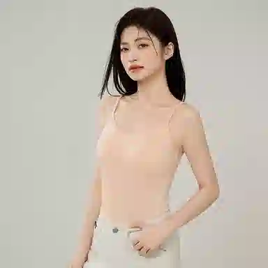 欧迪芬 亲肤柔软透气无痕有垂感细肩带弹力不勒防垂夏季背心 女款