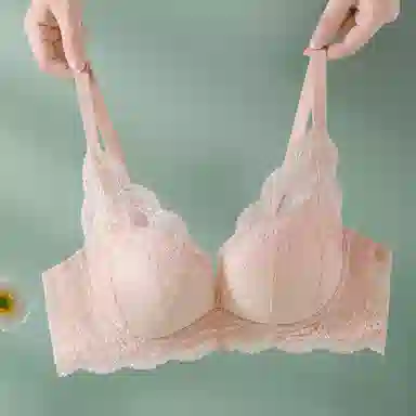 欧迪芬 性感蕾丝聚拢上托防下垂收副乳轻薄透气亲肤柔软小胸显大清凉感文胸 女款