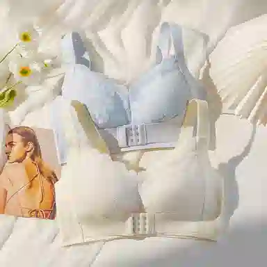 欧迪芬 前扣承托大胸显小侧收美背轻薄透气蕾丝文胸 女款