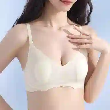 欧迪芬 裸感无痕大胸显小超薄款兔耳朵文胸 女款