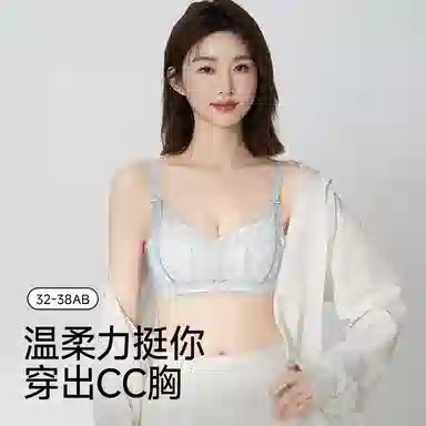 欧迪芬 无痕胸罩蕾丝聚拢防下垂上托无钢圈性感美背小胸显大文胸 女款