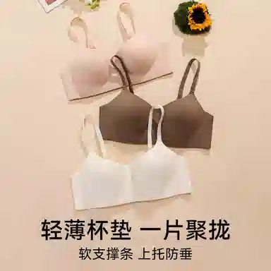 欧迪芬 无痕内衣女聚拢小胸收副乳防下垂无钢圈舒适立体杯轻盈纯色夏季清凉款文胸 女款