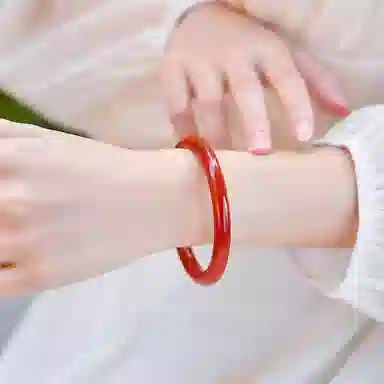 谧月珠宝 古风 新中式 国潮 复古 温婉大气 小众 汉服旗袍叠戴 玛瑙 手镯 男女同款情侣款
