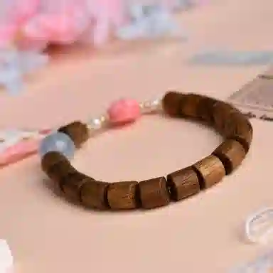 谧月珠宝 新中式清新可爱风 藏式小流苏国潮 合金 手串 女款 檀木