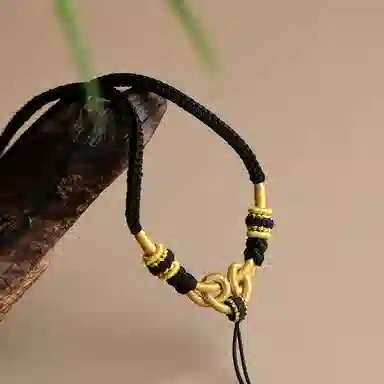 谧月珠宝 平安纳福 国潮风轻奢精致大气简约创意设计高级感手工八股编织绳幸福美满百搭必备饰品 编绳 项链 男女同款情侣款