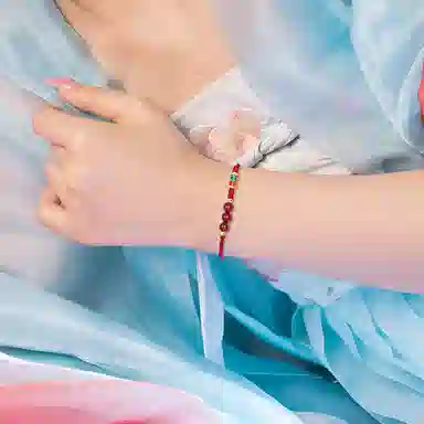谧月珠宝 转运锦鲤 新中式小众高级感复古国风 本命年招财平安转运珠 优雅精致个性甜美好运 朱砂 手链 男女同款情侣款