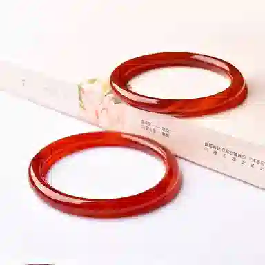 谧月珠宝 古风 新中式 国潮 复古 温婉大气 小众 汉服旗袍叠戴 玛瑙 手镯 男女同款情侣款