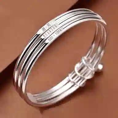 谧月珠宝 新中式国风三生三世系列  浪漫轻奢显年轻高级小众 日常通勤时尚 合金 手镯 男女同款情侣款