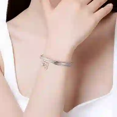 谧月珠宝 如意铃三生三世小众高级感福气招财 精致铃铛灵动小众设计高级感福气招财纳福 小众设计 合金 手镯 女款