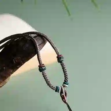 谧月珠宝 平安纳福 国潮风轻奢精致大气简约创意设计高级感手工八股编织绳幸福美满百搭必备饰品 编绳 项链 男女同款情侣款