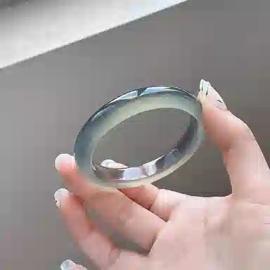 谧月珠宝 新中式库里蓝 复古国潮风冰透青蓝气质显白古风汉服旗袍 冰透清冷感典雅轻奢大气高级感精致 玛瑙 手镯 女款