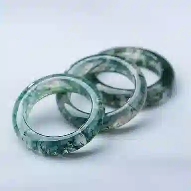 谧月珠宝 新中式复古国风国潮森林系小清新甜美 气质优雅轻奢清透清冷感小众设计 玛瑙 玉石戒指 男女同款情侣款