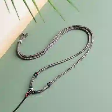 谧月珠宝 平安纳福 国潮风轻奢精致大气简约创意设计高级感手工八股编织绳幸福美满百搭必备饰品 编绳 项链 男女同款情侣款