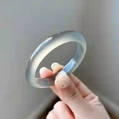 谧月珠宝 新中式库里蓝 复古国潮风冰透青蓝气质显白古风汉服旗袍 冰透清冷感典雅轻奢大气高级感精致 玛瑙 手镯 女款