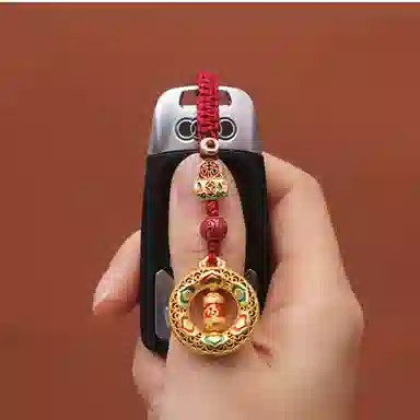 谧月珠宝 六字箴言 新中式国潮久不褪色 小众创意设计 转金筒可转动   日常通勤百搭 合金 吊坠 男女同款情侣款