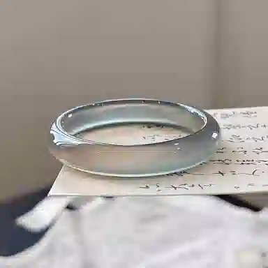 谧月珠宝 新中式库里蓝 复古国潮风冰透青蓝气质显白古风汉服旗袍 冰透清冷感典雅轻奢大气高级感精致 玛瑙 手镯 女款